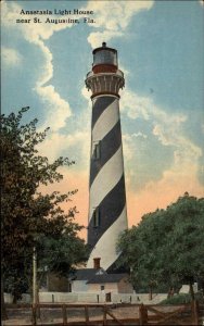 ST AUGUSTINE FL Anastasia Lighthouse Light House c1910 Postcard