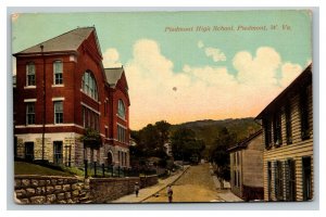 Vintage 1915 Colorized Postcard Piedmont High School Piedmont West Virginia