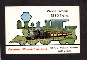 SD Railroad Train Hill City Oblivion Keystone South Dakota Postcard