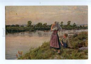240489 Young Women near River Hol uber by HENSELER Vintage PC