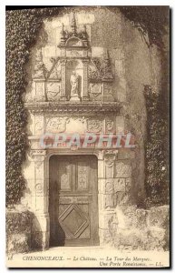 Old Postcard Chenonceaux Chateau tower of a Renaissance door Brands