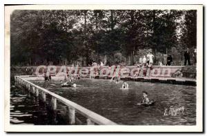 Postcard Old Bray sur Seine S and M The Beach Children's Swimming