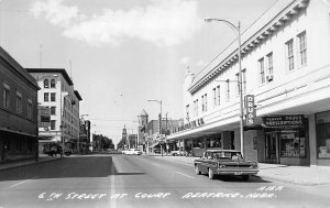 Beatrice NE 6th Street View Storefronts Old Cars Real Photo Postcard