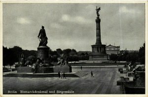 CPA AK Berlin- Bismarck Denkmal u. Siegessaule GERMANY (905113)