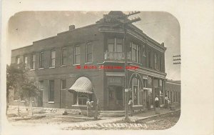 KS, Everest, Kansas, RPPC, Bank Building, Entrance View, Ritchie Bros Photo No 1 