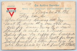 France Postcard Ms Whitney American YMCA WW1 Soldiers Mail 1918 Antique
