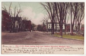 P229 JL 1908 westfield mass postcard elm st north monument