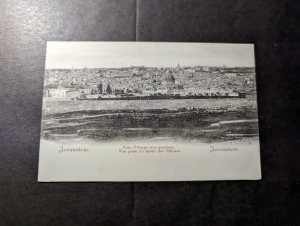 Mint Germany Palestine RPPC Postcard Jerusalem Seen From Olive Trees