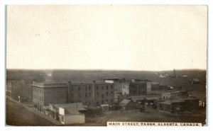 RPPC Main Street, Taber, Alberta, Canada Real Photo Postcard *6M3 