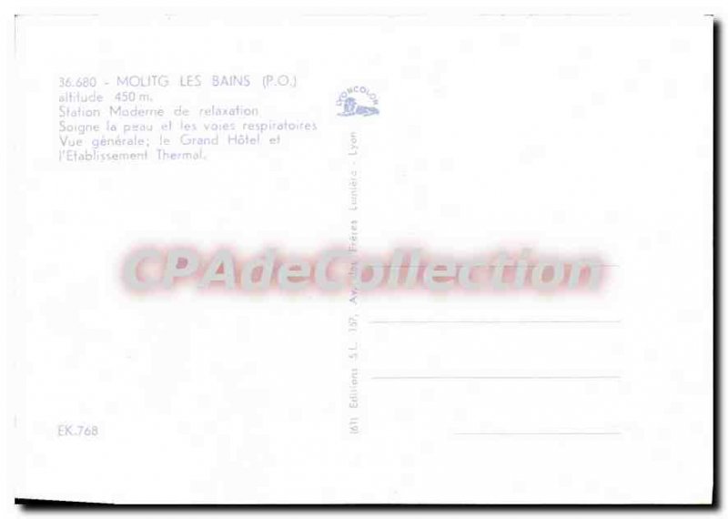 Postcard Modern Molitg Les Bains Station Modern Of Relaxation