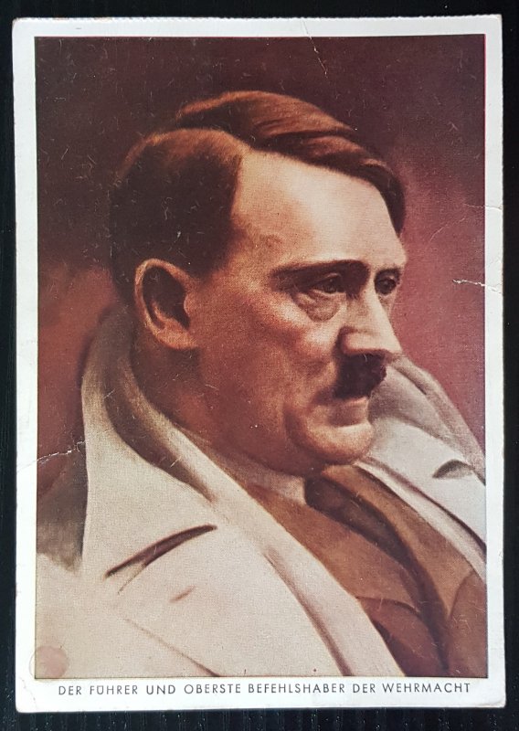 THIRD REICH ORIGINAL PROPAGANDA POSTCARD THE CAPTAIN ADOLF HITLER