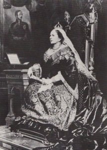 Margaret Thatcher as Queen Elizabeth II Political Satire 1980s Comic Postcard