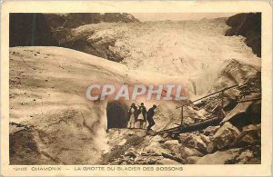 Old Postcard Chamonix Cave Glacier des Bossons