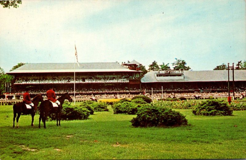 New York Saratoga The Saratoga Race Track Grandstand Horse Racing