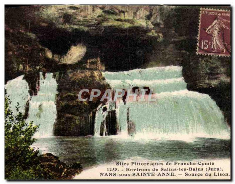 Old Postcard Salins Les Bains Surroundings Nans sous Sainte Anne Source of Lison