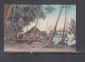 SINGAPORE, MALAY FISHING VILLAGE, c1910 ppc., unused.