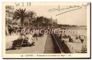 Postcard Old Cannes Promenade de la Croisette and the Beach