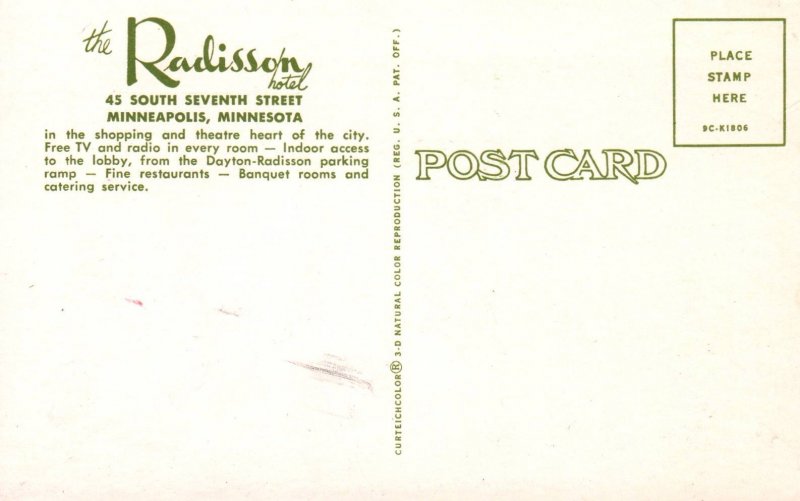 The Radisson Hotel,Minneapolis,MN BIN