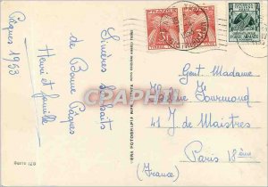 Postcard Modern Italy Mountains Bird Stamp Tax Paris