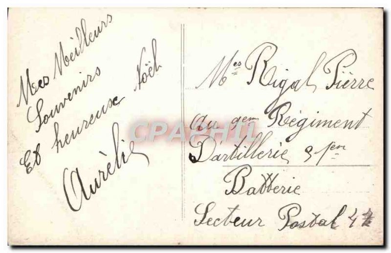 Old Postcard Fantaisie Angel Christmas