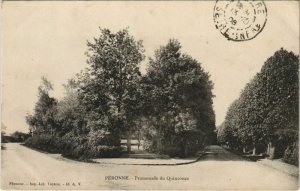 CPA PÉRONNE Promenade du Quinconce (18199)