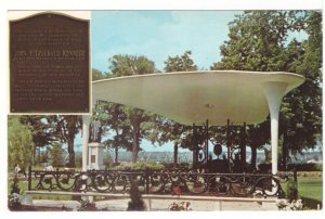 John Fitzgerald Kennedy Memorial, Fredericton NB, Vintage Chrome Postcard