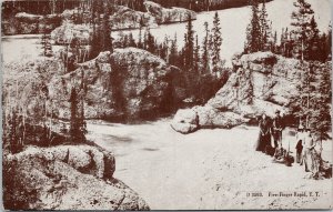 Five Finger Rapids Yukon YT People Unused Litho Postcard G93