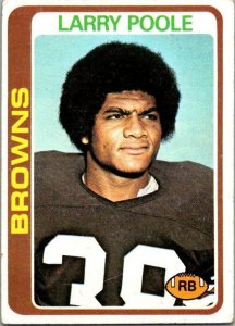 1978 Topps Football Card Larry Poole Cleveland Browns sk7110