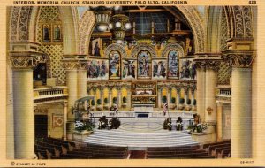 California Palo Alto Memorial Church Interior Stanford University