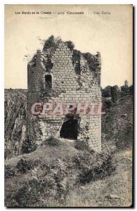 Postcard The Old Borde Creuse Crozant Tower collin