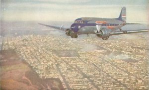 Postcard 1950s United Airline Aircraft Advertising McGlone 22-14445