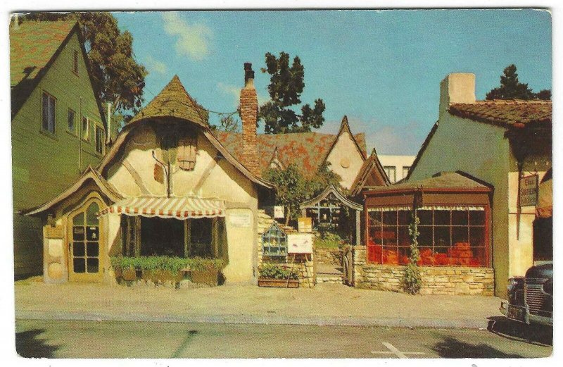 Vintage Postcard, street view of Carmel, California 