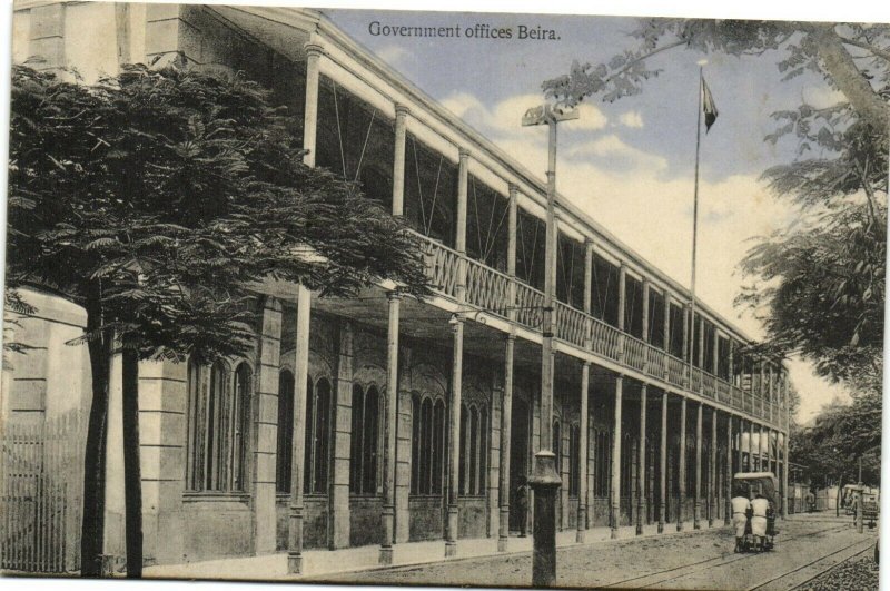 PC CPA MOZAMBIQUE, GOVERNMENT OFFICES BEIRA, Vintage Postcard (b26751)