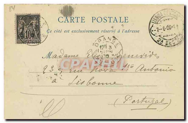 Old Postcard Orange Arc Marius Map 1900