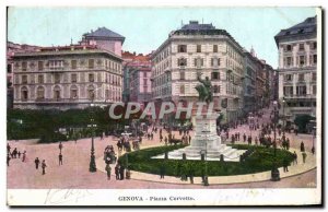 Old Postcard Genova Piazza Corvetto