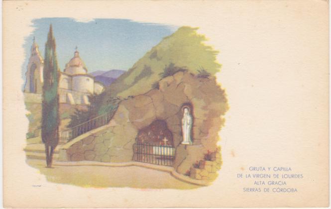 Cave and Chapel - Our Lady of Lourdes - France - 1949