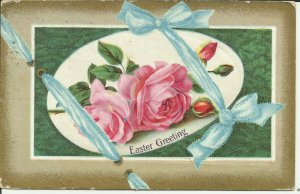 Easter Greetings -- Blue ribbon