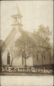 Gresham ME Church - Sent to Nederland CO - Colorado? c1910 RPPC Postcard