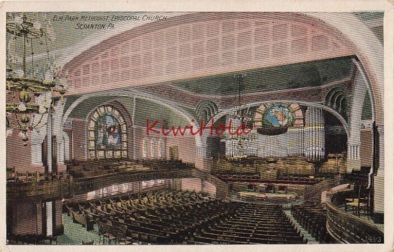 Postcard Elm Park Methodist Episcopal Church Scranton PA