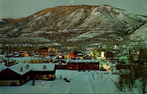 Colorado Aspen and Red Mountain At Night