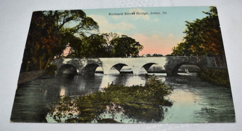 Richard Street Bridge Joliet Illinois Postcard A-27155