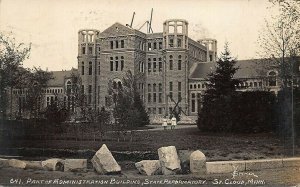 St Cloud MN St. State Reformatory Administration Building 2 Girls RPPC