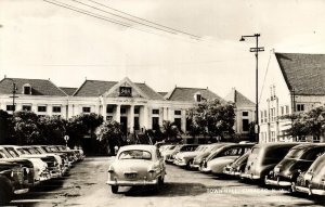 curacao, N.W.I., WILLEMSTAD, Town Hall, Car (1955) RPPC Postcard