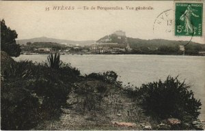 CPA Hyeres Ile de Porquerolles. Vue Generale FRANCE (1103598)