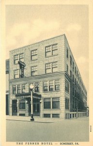Somerset Pennsylvania The Ferner Hotel Postcard occupation Teich 24-8780