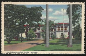 Malacanan Palace, Manila, Philippines, Early Linen Postcard, Unused