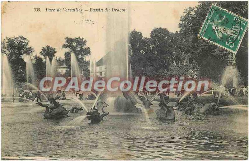 Postcard Old Park of Versailles Basin Dragon