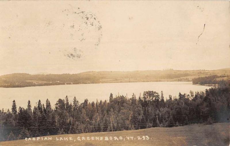 Greensboro Vermont Caspian Lake Real Photo Antique Postcard K82552