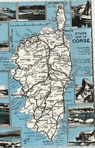 CPM Corse - Map - Town Scenes - Views CORSICA (1088015)