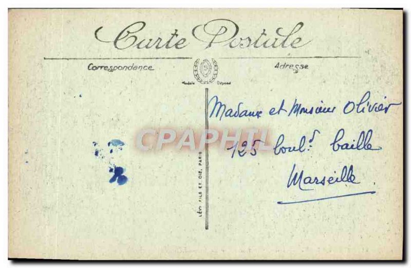 Old Postcard Cherbourg Swing Bridge View On The Tram